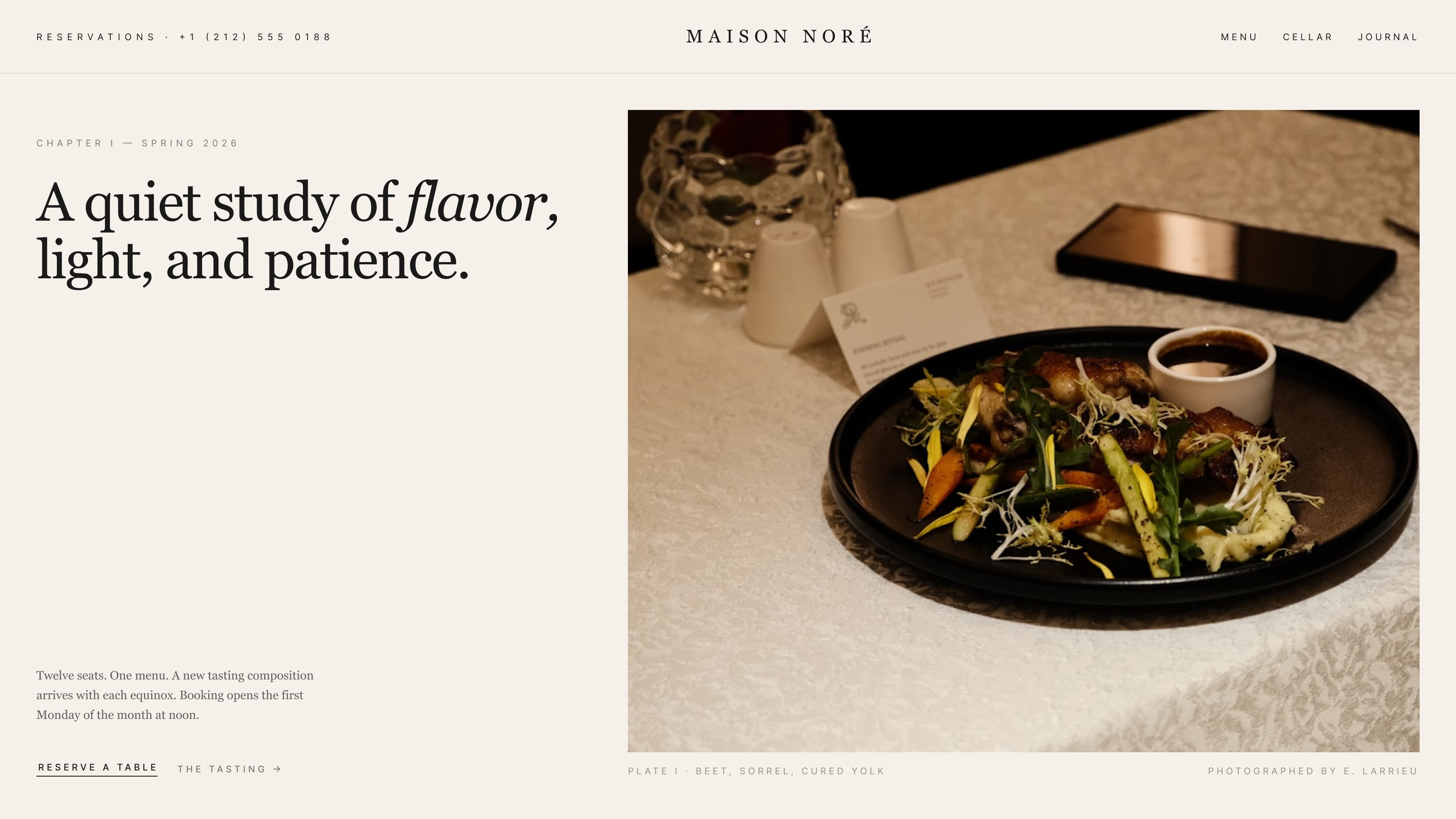 Restaurant website demo 2