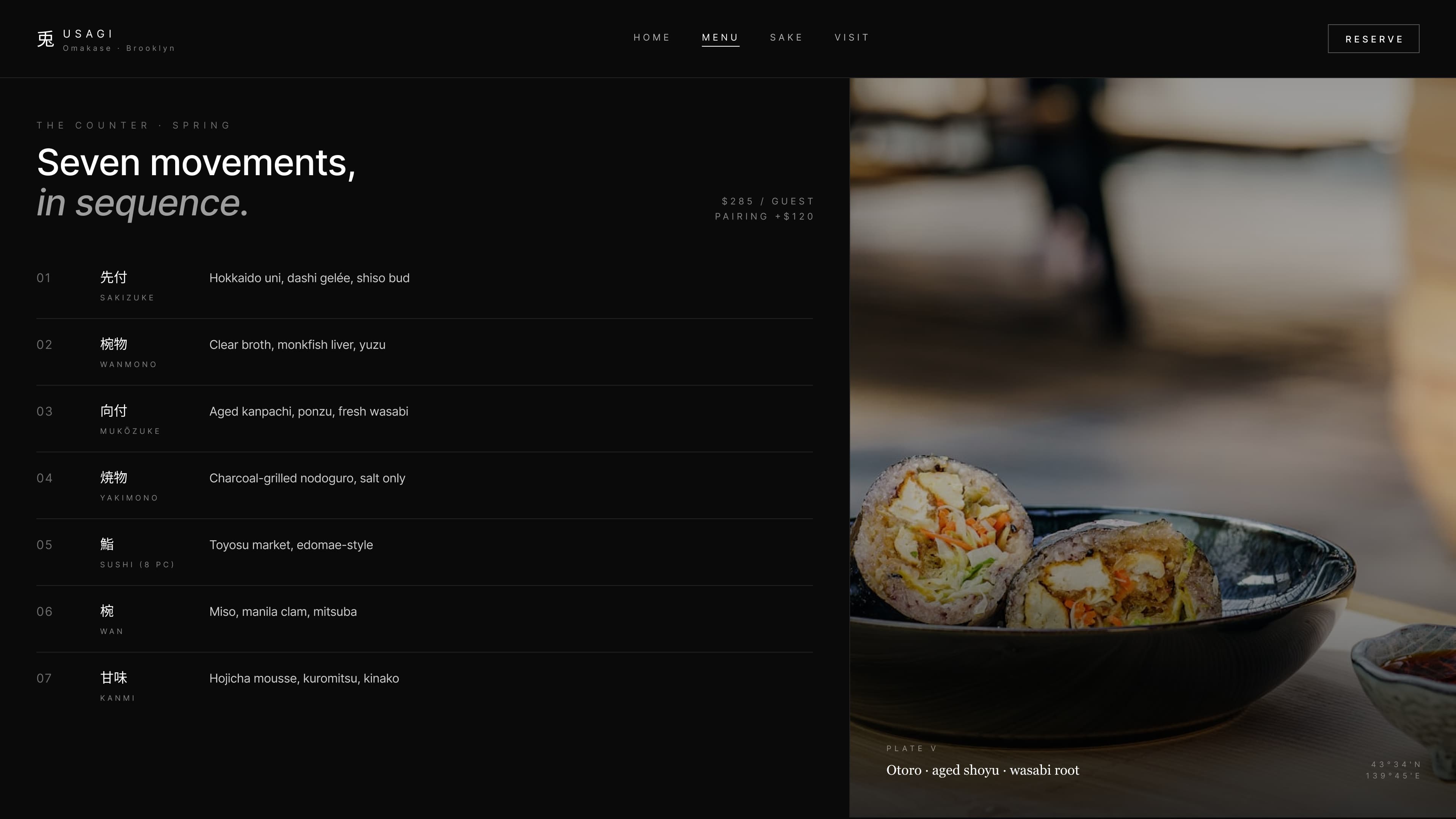 Restaurant website demo 5